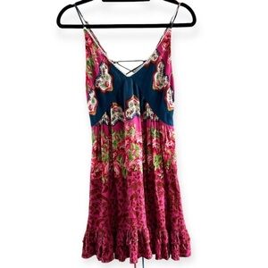 Farm Rio Ruffle Flower Print Dress